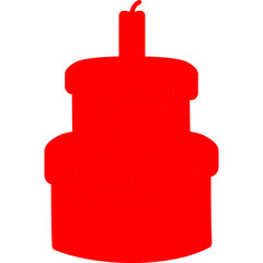 Obraz premium Happy birthday single vector icon