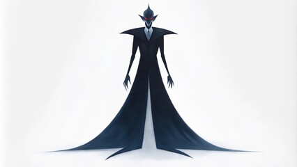 A Tall, Slender Creature With Red Eyes and a Long, Dark Robe