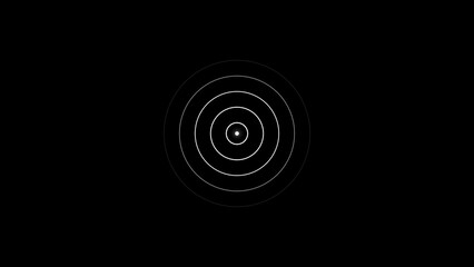 Radio waves concentric circle. Sonar or sound wave ring collection. Dotted and linear epicentre, target, radar icon concept. Ripple radial signal or vibration elements.