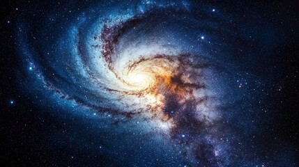 Fototapeta premium Spiral Galaxy in Deep Space Cosmic Background Stars Nebula Astrophotography