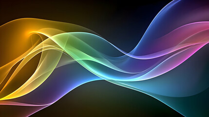 Abstract Background with Colorful Waves