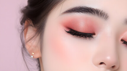 Naklejka premium Elegant High-Fashion Beauty Portraits with Radiant Skin, Glamorous Makeup, and Luxurious Skincare Glow.