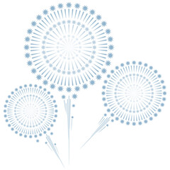blue fireworks vector design for new year eps 4