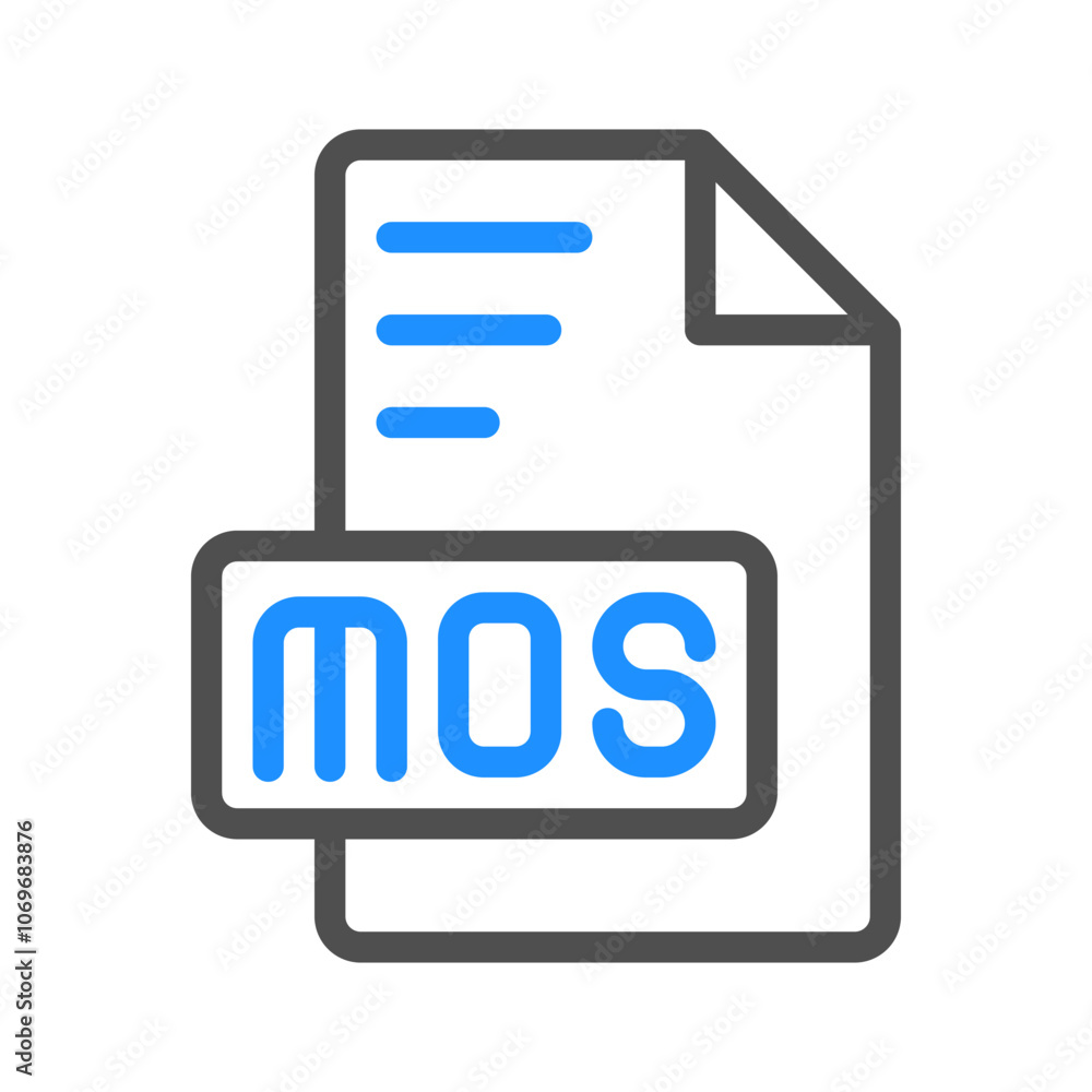 Poster mos colored outline icons for various document formats, can be used for websites, ui and mobile apps