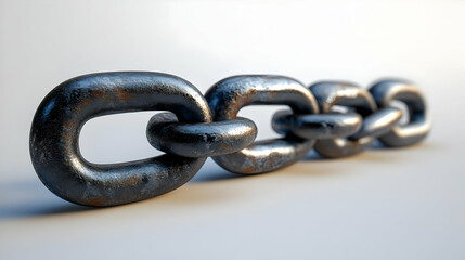 Obraz premium 3D Render of a Rusty Chain - Metal Texture