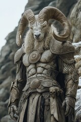 Obraz premium Capricorn the Indomitable: God of Mountains and Resolve