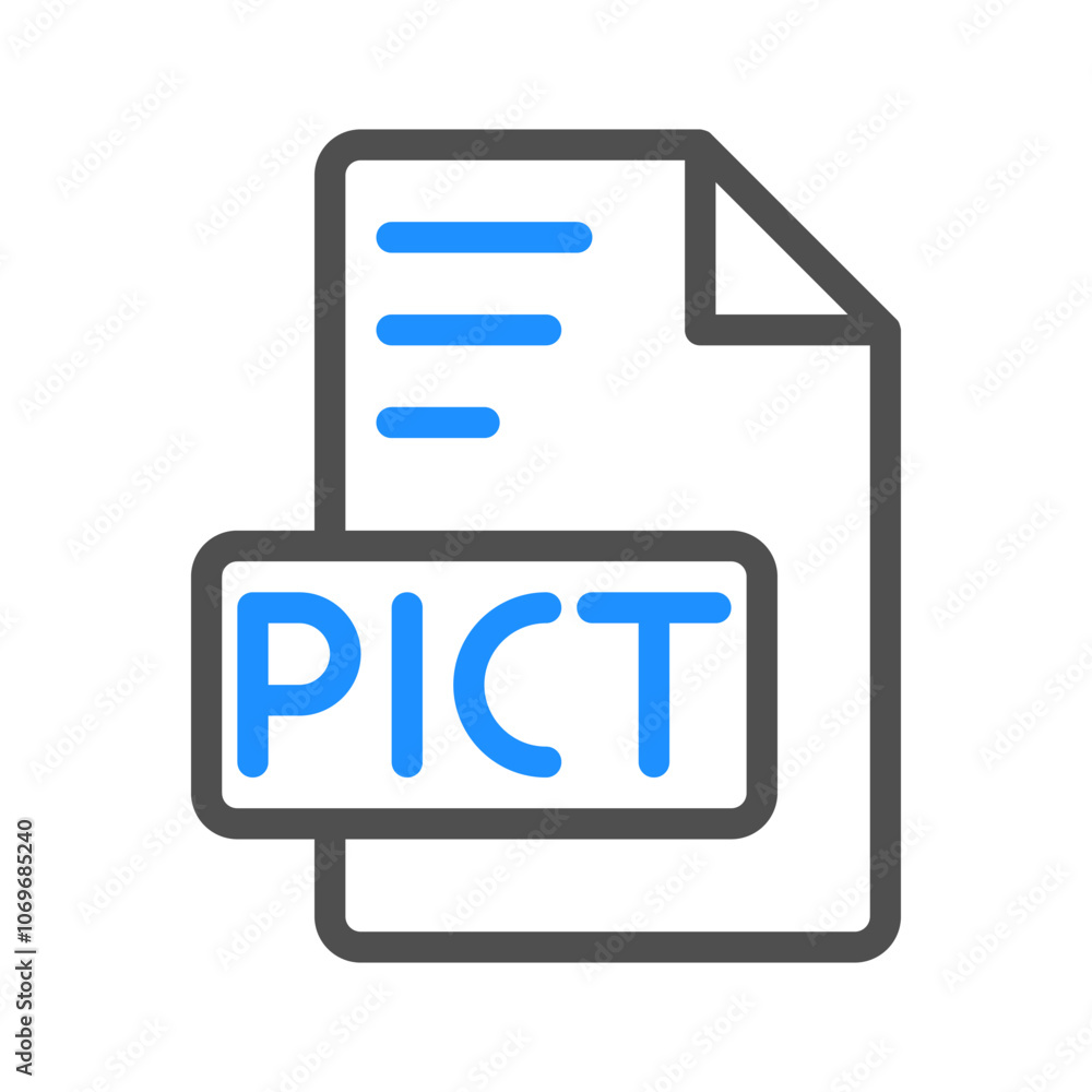 Aufkleber pict outline document icon with solid color, can be used for websites, ui and mobile apps.