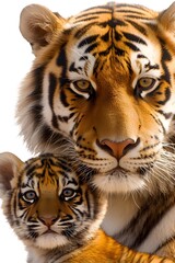 Naklejka premium The tiger and its child