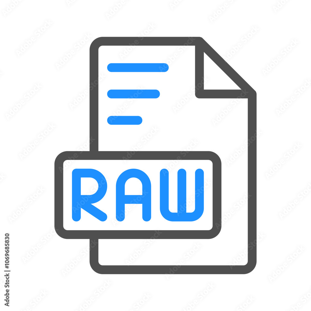 Poster raw colored outline icons for modern document formats, suitable for websites, ui and mobile apps.