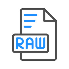 Raw colored outline icons for modern document formats, suitable for websites, UI and mobile apps.