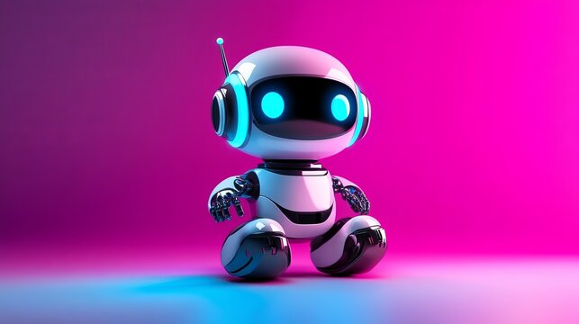Modern technology showcased through a realistic render of a chatbot robot.