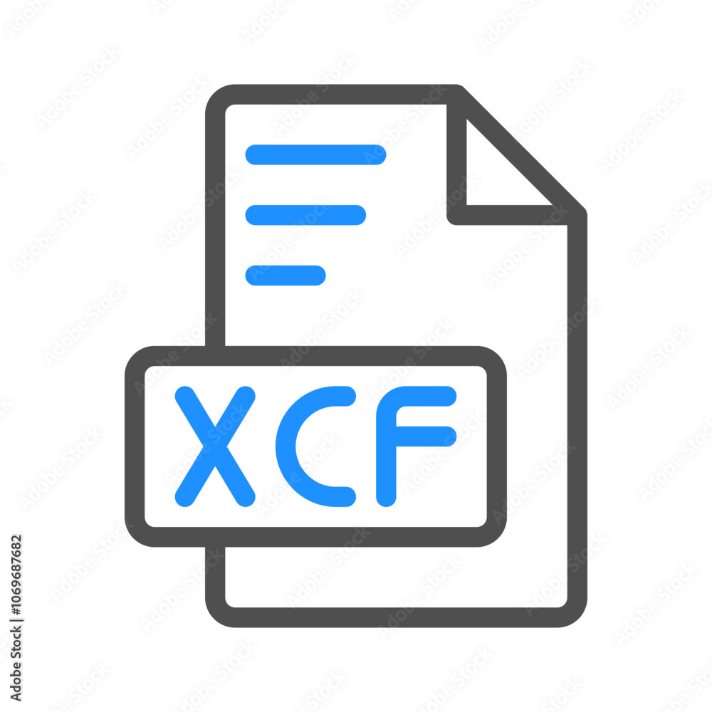 Poster xcf document file type icon format, can be used for websites, ui and mobile apps.