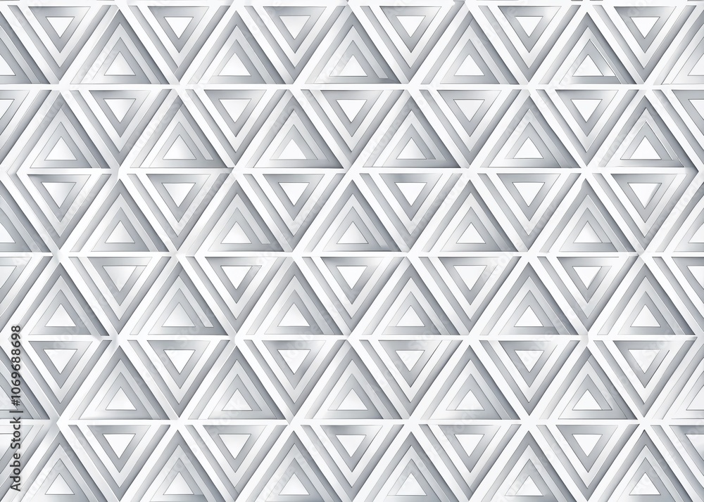 Poster abstract seamless pattern of white and gray geometric luxury gradient lines with 3d shadow effects o