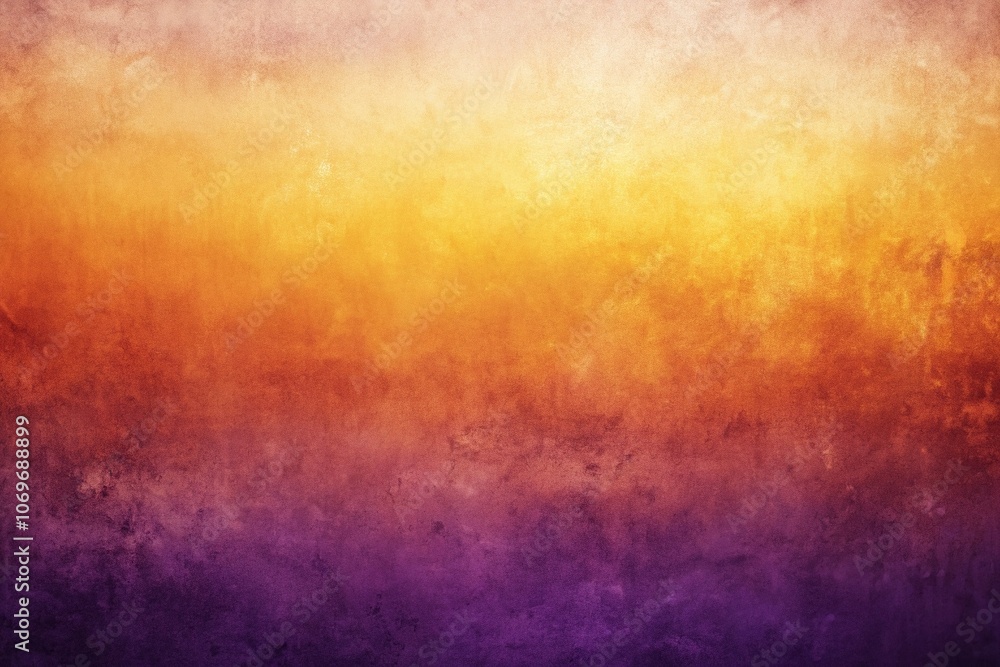 Poster abstract textured background transitioning from warm orange to deep purple for minimalistic designs 