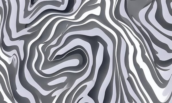 A seamless pattern with pale grey zebra stripes, their lines flowing and intertwining in an organic fashion.
