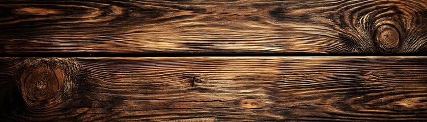 Fototapeta premium Close-up of Aged Rustic Wooden Planks with Knots