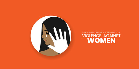 International Day for the Elimination of Violence against Women banner, design illustration for poster with text. vector illustration. 