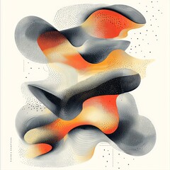 Obraz premium Abstract Hand-Drawn Wave Curves in Dynamic Frame