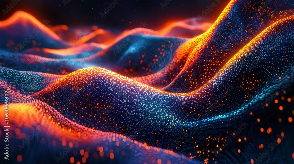 Aufkleber abstract ai concept with vibrant shapes and patterns