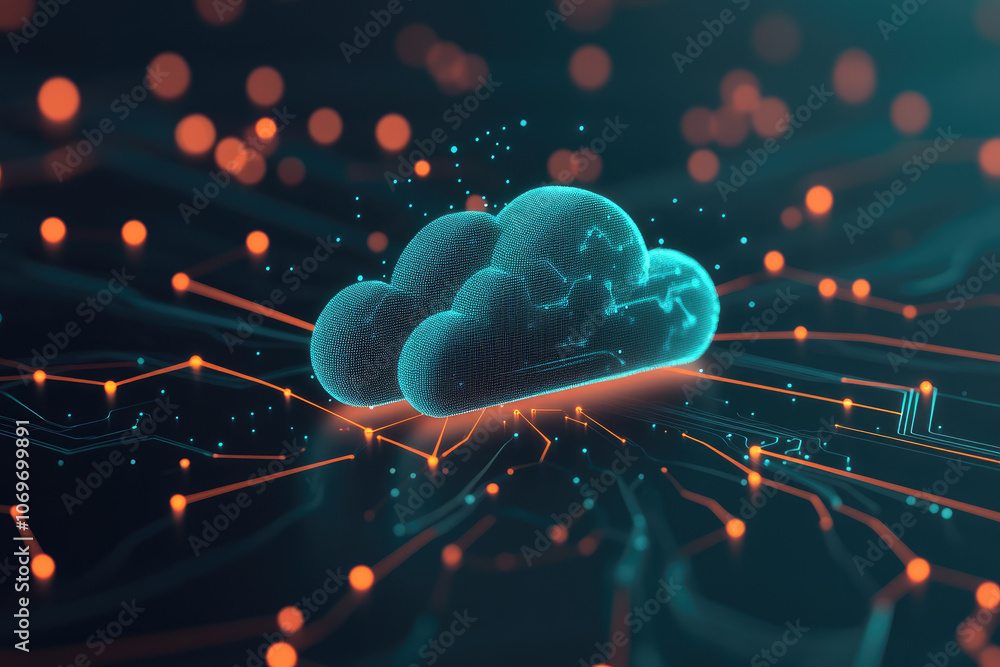 Poster cloud computing framework, interconnected networks, data exchange, digital infrastructure, virtual r