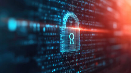 Obraz premium Digital security, interconnected network, cyber protection, secure access, technological safety measures, safeguarding information integrity