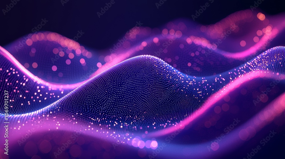 Poster artistic waveform generated by complex systems