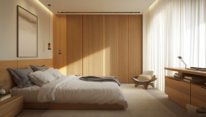 Fototapeta premium Minimalist and unique interior design in the house