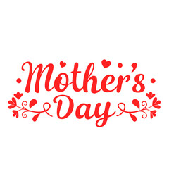 Happy Mother's Day Minimal typography design on white background