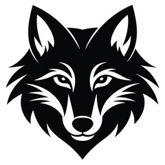 Wolf Head Icon Vector.