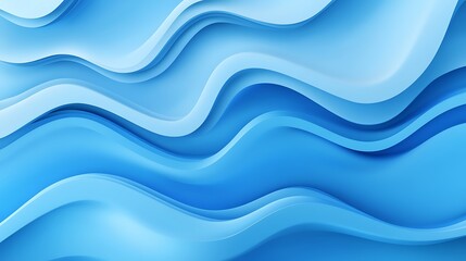 Abstract Digital Artwork with Orange and Blue Waves
