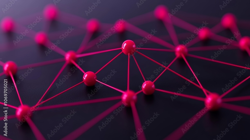 Poster visualizing ecosystem interconnections in abstract design