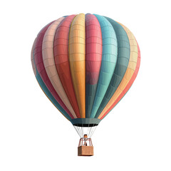 Fototapeta premium Colorful hot air balloon isolated on white background. Watercolor illustration [ת??].eps