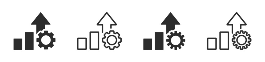 Efficiency vector icons set. Productivity icon. Operational excellence icon
