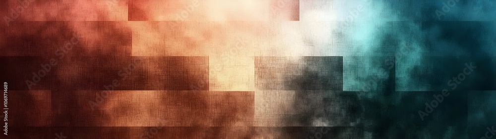 Poster an abstract background featuring a blend of warm and cool colors, creating a dynamic and textured pa