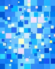 image abstraite pour fond contenant une multitude de carr&eacute;s de couleurs bleue