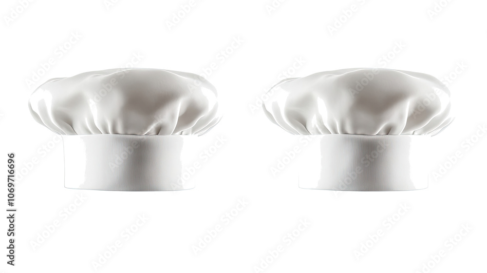 Poster chef hats for culinary pros on transparent background generative ai