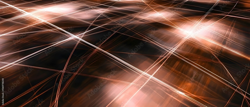 Aufkleber a mesmerizing abstract depiction featuring dynamic lines and glowing lights, creating a sense of mov