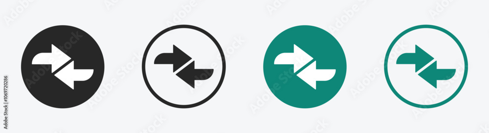 Poster data transfer arrows vector illustrations. transfer data arrow vector designs. data transfer arrow i