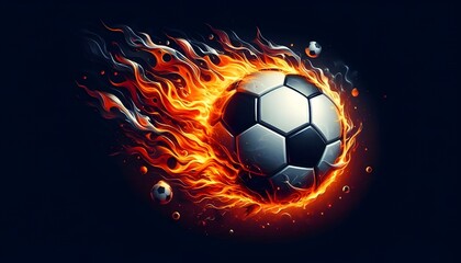PNG Soccer ball on fire soccer sports illustration.