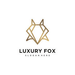 Fototapeta premium Fox icon vector logo design with creative concept Premium Vector
