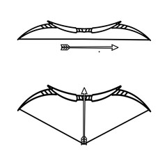 Bow and arrow outline