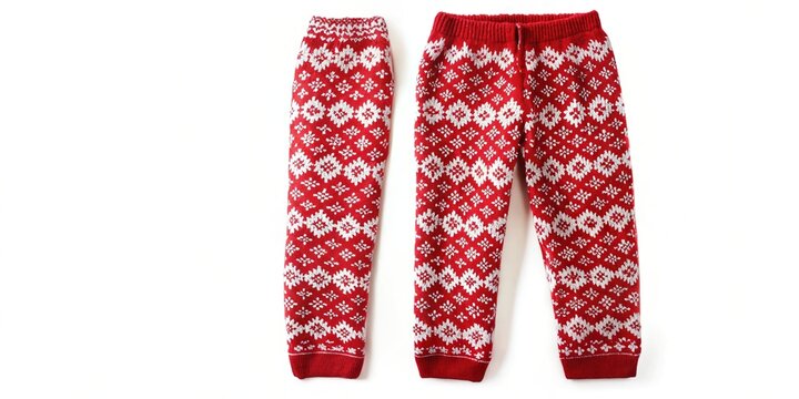 Christmas themed knitted woolen pants