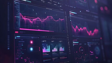 Explore the futuristic nft trading interface with dynamic data visualizations