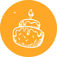 Happy birthday single vector icon