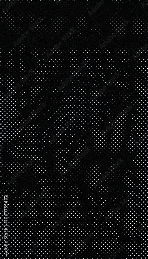 Poster abstract pattern with white dots on black background