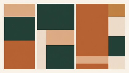 A colorful abstract painting with a variety of shapes and colors. The painting is made up of different blocks of color, creating a dynamic and visually interesting composition