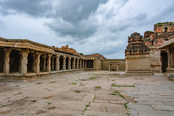 The Krishna Temple at Hampi India. This temple is dedicated to Lord Balakrishna, the form of Lord...
