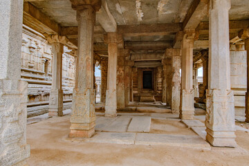 The Krishna Temple at Hampi India. This temple is dedicated to Lord Balakrishna, the form of Lord...