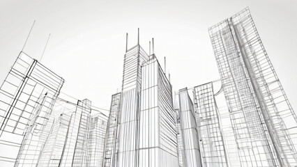 Fototapeta premium sketch of building