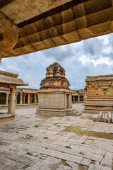 Obraz premium The Krishna Temple at Hampi India. This temple is dedicated to Lord Balakrishna, the form of Lord Krishna when he was an infant and was built in the year 1513 A.D.